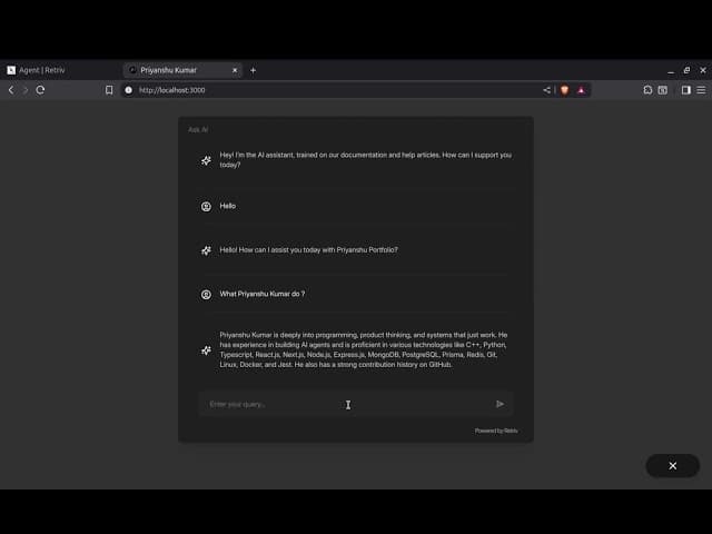 Retriv — Website RAG Agent